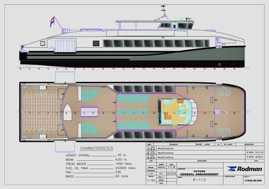 Rodman Catamaran Passenger Ship 248 Pax 115 neu zum verkauf