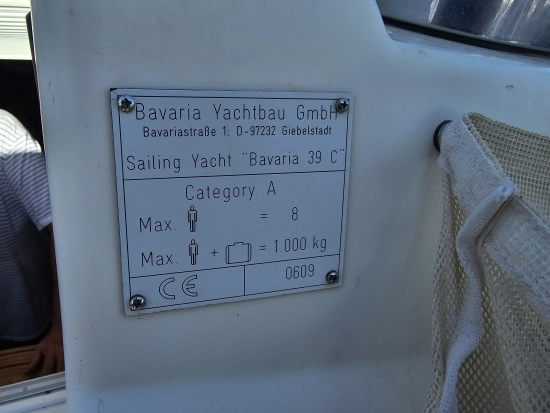 Bavaria Yachts 39 Cruiser preowned for sale