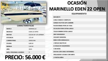 Marinello Eden 22 Open preowned for sale