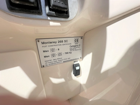 Monterey 268 SC preowned for sale